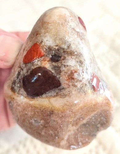7.80 OZ MICHIGAN GREAT LAKES PUDDING STONE JASPER CONGLOMERATE SPECIMEN #104 - Picture 5 of 16