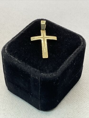 VINTAGE HANDMADE Solid 14K (585) Yellow Gold ARMENIAN CROSS Charm Pendant 2.1gr. - Picture 3 of 16