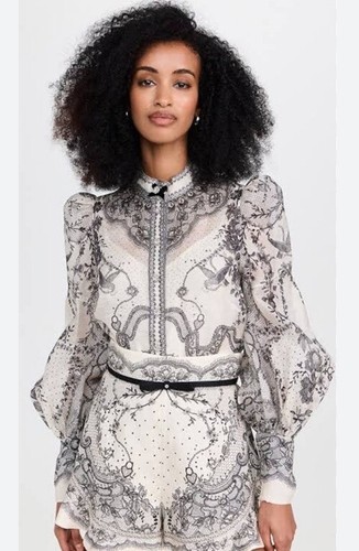 BNWT ZIMMERMANN CRUSH SHIRT AND SHORT SET