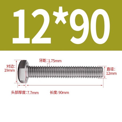 M8 M10 M12 Hex Head Bolts A2 304 Stainless Steel Hexagon Left Hand Thread Screws - Picture 26 of 27