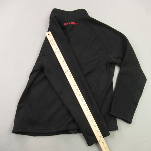 Spyder Jacket Girls Large 14/16 Black Pockets Lightweight Outdoors Full Zip - Picture 10 of 11