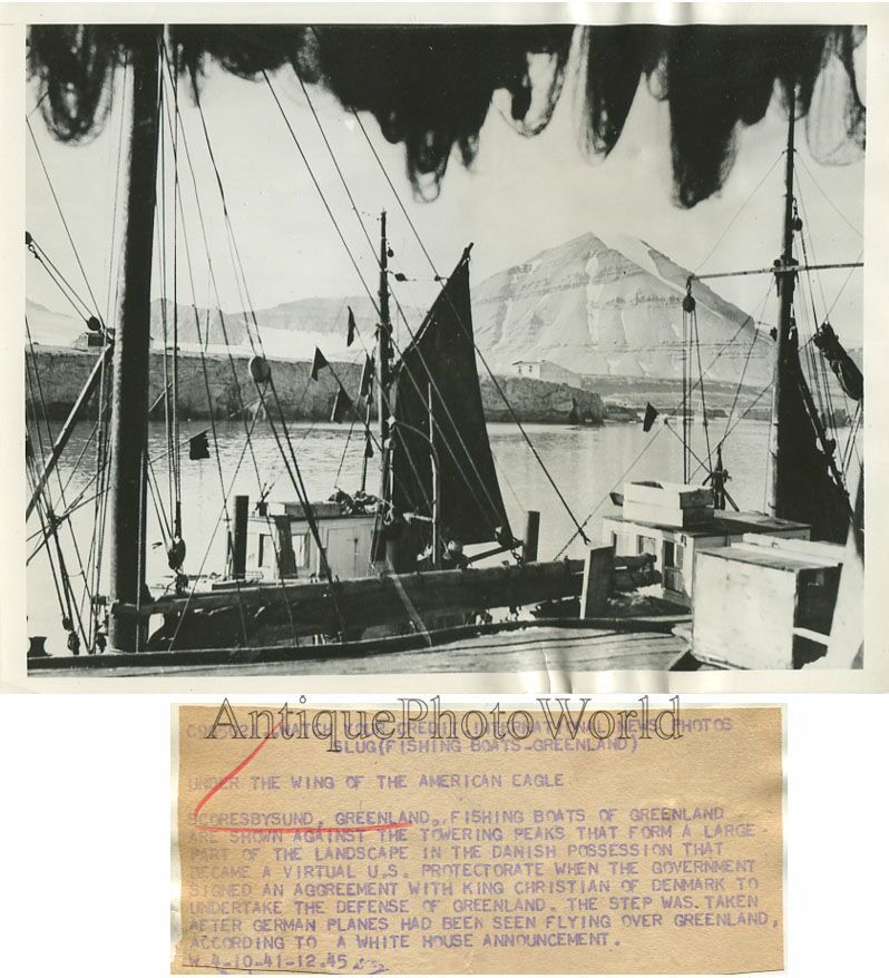 Photo Ancienne Originale 1950 - Chalutier Pêche à La Morue Fécamp Groenland #1