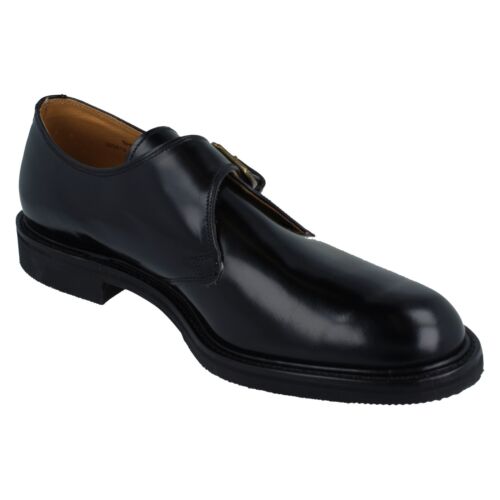 Mens Geox Loakes Black Leather Size 10 Monk Shoe A129 - Un-Boxed Ex-Display - Picture 7 of 10