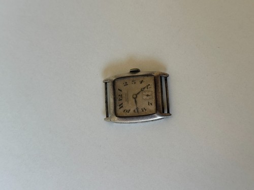 1930's Zenith Chronometer Tank Watch Solid Silver Art Deco Military Vintage - Imagen 13 de 19