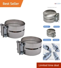 4 Inch Exhaust Clamp Stainless Steel Reliable Noise Reduction Automotive Use