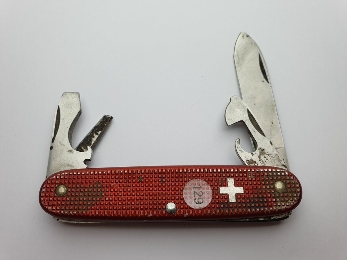 Victorinox Elinox Swiss Red Military Army Knife - Alox | eBay Victorinox Elinox Swiss Red Military Army Knife - Alox | eBay