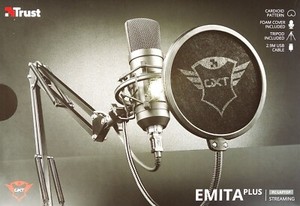 Trust GXT Emita Plus USB Microphone with Adjustable Arm Pop Shield Tripod