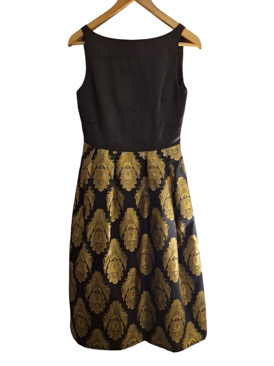 Black And Gold 0asis Dresses Oasis Black Gold Baroque Dress Uk UK