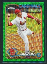 Nolan Arenado 2024 Topps Chrome Green Wave Refractor /99 St. Louis Cardinals 215