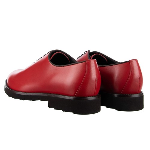 Dolce & Gabbana Cuoio Liscio Oxford Derby Scarpe Sicilia Rosso 41 US 8 UK 7 - Bild 3 von 5