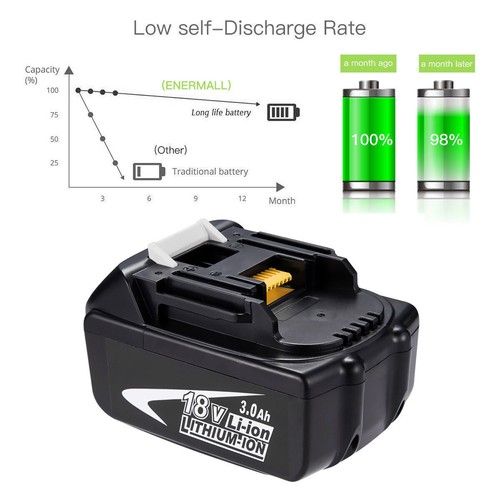 Per Makita batteria BL1830 18 V Li-Ion 3,0 Ah 197599-5 batteria BL1860 BL1815 - Foto 5 di 11