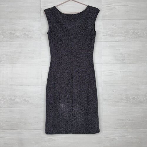 Lauren Ralph Lauren LRL Dress Size 8 Cowl Neck Cocktail Metallic Black Stretch - Picture 6 of 10