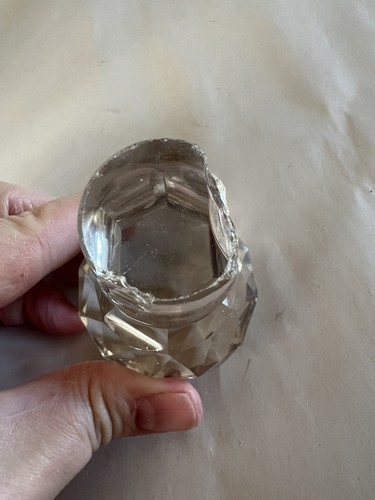 Antico decanter quadrato per liquore/whisky in vetro/cristallo tagliato, XIX secolo - Foto 16 di 18