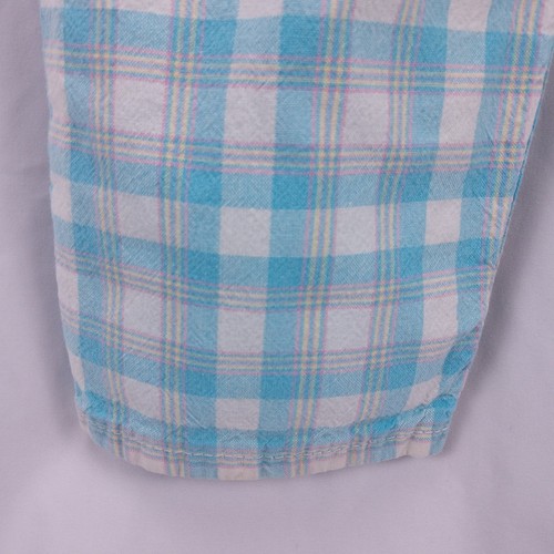 Vintage Oshkosh Bgosh Blue Overalls Girls Size 5/6 Cotton Plaid Pants - Picture 5 of 9