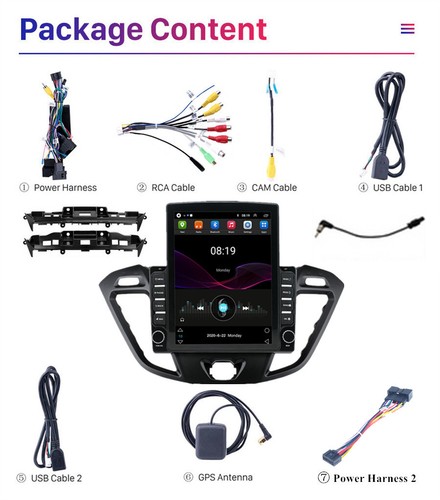Fit For Ford Transit Custom 2013-2018 9.7in Touch Screen Car Radio Stereo 2+32GB - Picture 3 of 23