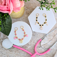 Stethoscope Name Tag ID Charm Customize Accessory For Nurses Medical Doctor Gift