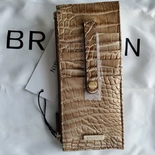 BRAHMIN SHORTBREAD MELBOURNE LEATHER CREDIT CARD SLIM WALLET NWT HTF 
