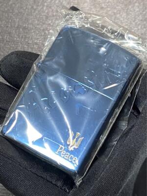Zippo Peace Acoustic Blue Titan Etching One Sided Processing 