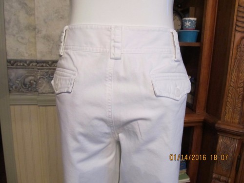 BONITOS JEANS DENIM BLANCOS LAVABLES RAFAELLA CUNA/SPAN - TALLA 10 (31"W X 31"L)  - Imagen 9 de 10