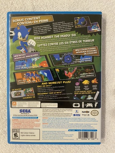 Sonic Lost World Deadly Six Bonus Edition Nintendo Wii U Complete CIB Tested - Picture 2 of 7