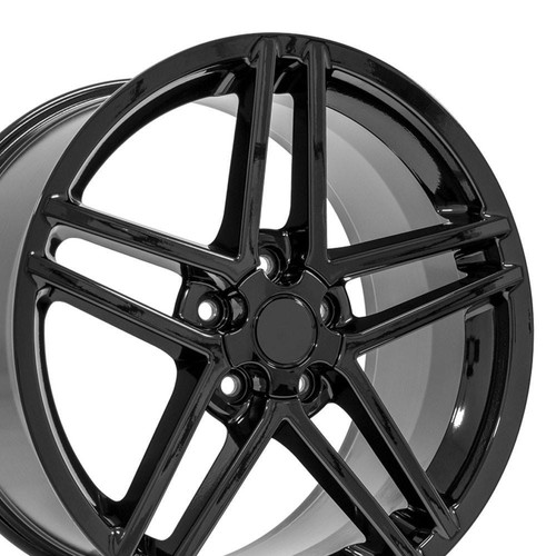 19" Rim Fits Corvette C6 Wheel Z06 style CV07B Black 19x10 REAR ONLY