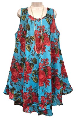 Hippie lagenlook tunique robe Boho Beach Caftan taille 18 20 22 24 26 28 30