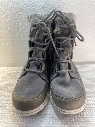 Botas Sorel para mujer talla 6 gris Explorer Joan impermeables forradas de piel NL3039-052 - Imagen 2 de 9