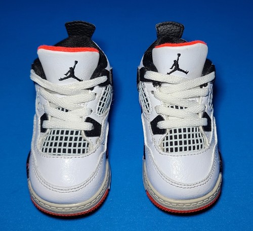 🔥 Nike Air Jordan 4 (TD) Citron Flight Nostalgia Toddler  BQ7670-116 🔥 SIZE 5C - Picture 1 of 12