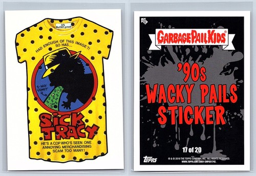 Dick Tracy Warren Beatty Al Pacino Garbage Pail Kids 90s Wacky Pails Spoof Card