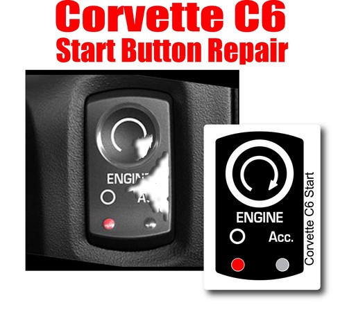 Corvette C6 Malibu Stop Start Button Repair Decals Sticker - Picture 1 of 2