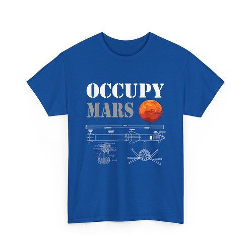 Occupy Mars Space Shirt, Occupy Mars starship rocket T-Shirt - Picture 7 of 9