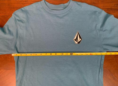 Volcom Youth Long Sleeve T-Shirt w Chest & Arm Logos - Size Large, Blue & Black - Picture 7 of 9