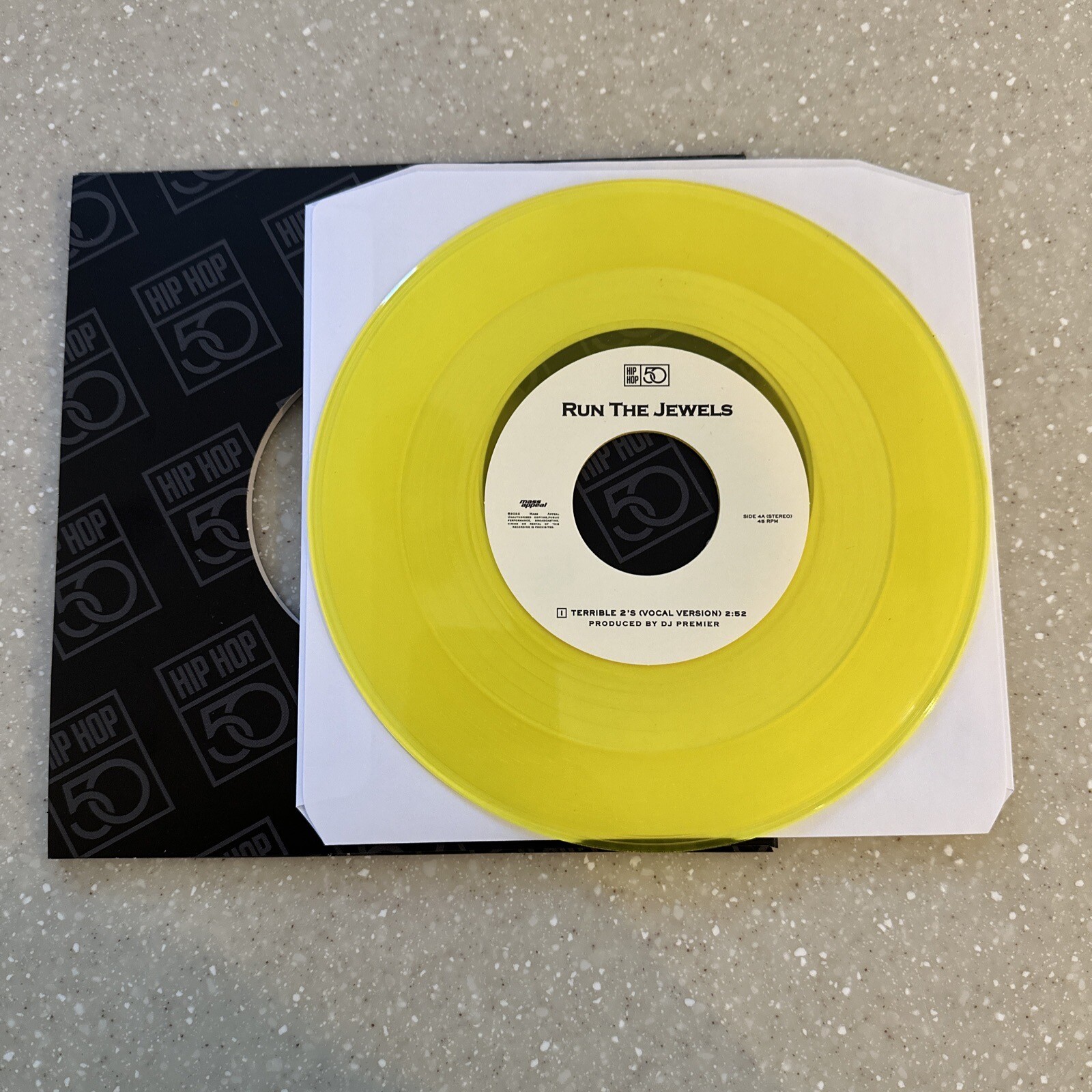 Run The Jewels Terrible 2’s 45 Vinyl Killer Mike Jukebox Dj Premier New Yellow