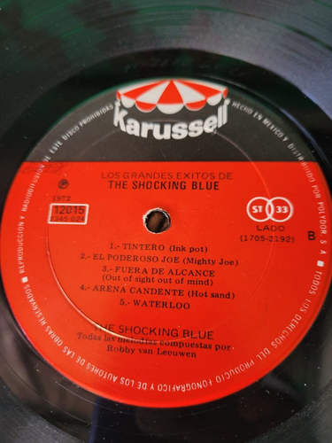 Shocking Blue Greatest Hits LP Vinyl Rare Mexican Pressing 1972 unique sleeve - Picture 10 of 12