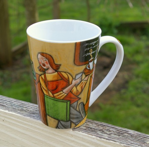 Sylvie Bourbonniere Cafe 4 3/4" Tall Coffee Mug Cup MSC Joie de Vivre Bakery - Picture 9 of 12