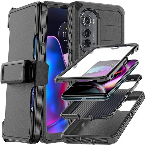 Motorola Edge+ Plus 2022 Edge 2022 Rugged Phone Case Cover Clip Screen Protector - Picture 16 of 31