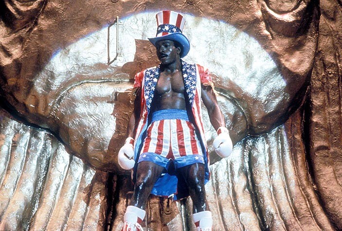Rocky IV 1985 Weathers as Apollo Creed in American flag outfit Photo -  CL0504 | eBay