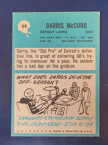 Tarjetas de fútbol americano Philadelphia 1964 completan el conjunto que elijas #1 - 98 - Imagen 127 de 195