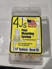 4Js Post Mounting System 3 1/4 Hemlock Newel Kit Colonial Molding New