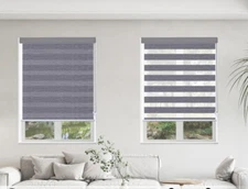 Fancy 100% Blackout Zebra Blinds , Dual Layers Roller Shades , Home And Office