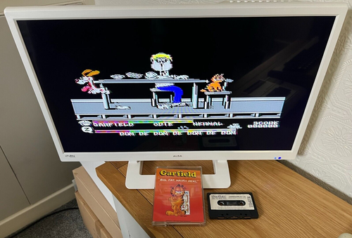 Garfield Big Fat Hairy Deal Commodore 64 - Working -👽👾Retro Gift Idea👾👽 - Afbeelding 3 van 24