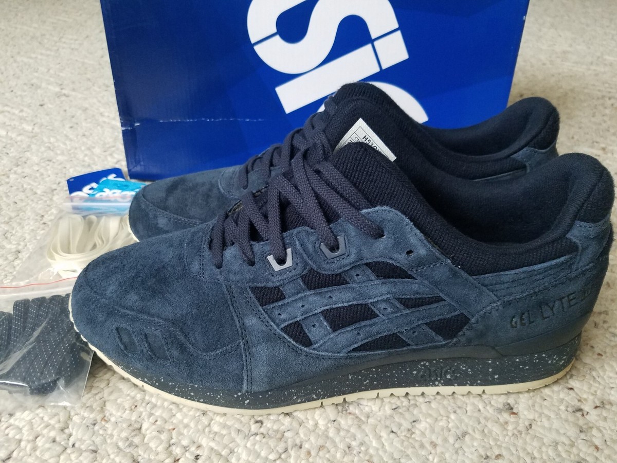 Reigning Champ x Asics III Navy Men&#039;s 10 Blue Suede H53GK-5050 eBay