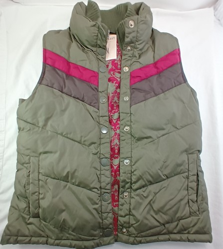 Women's Medium Old Navy hunter green water resistant puffer vest spring - Picture 2 of 12