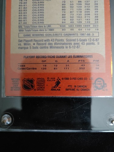 WAYNE GRETZKY 1988-89 O-PEE-CHEE #120 FIRST LA KINGS CARD OPC (1B) - Imagen 10 de 11