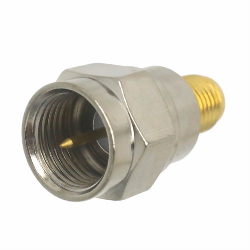 F TV Male Plug to Reverse Polarity RP-SMA Female RF Coaxial Adapter Connector - Picture 4 of 4