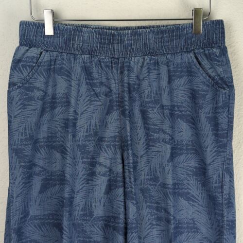 DG2 Diane Gilman Damen Jeanshose weites Bein Gr. Medium blau Palmen Gummibund - Bild 4 von 11