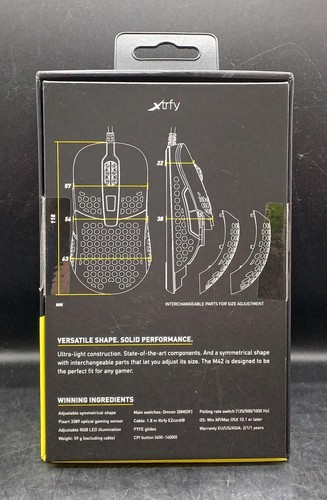 XTRFY M42 RGB Verkabelt Ultraleicht Gaming Maus Guter Zustand Used - Bild 2 von 4