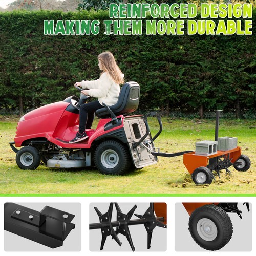 Steel Heavy Duty Lawn Aerator with 40" Width Tow Plug Achieve Well Kept Lawn - Picture 5 of 8