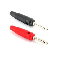 Bananenstecker 1 x rot und 1 x schwarz - 4mm - f&uuml;r Netzteile, Labornetzteile
