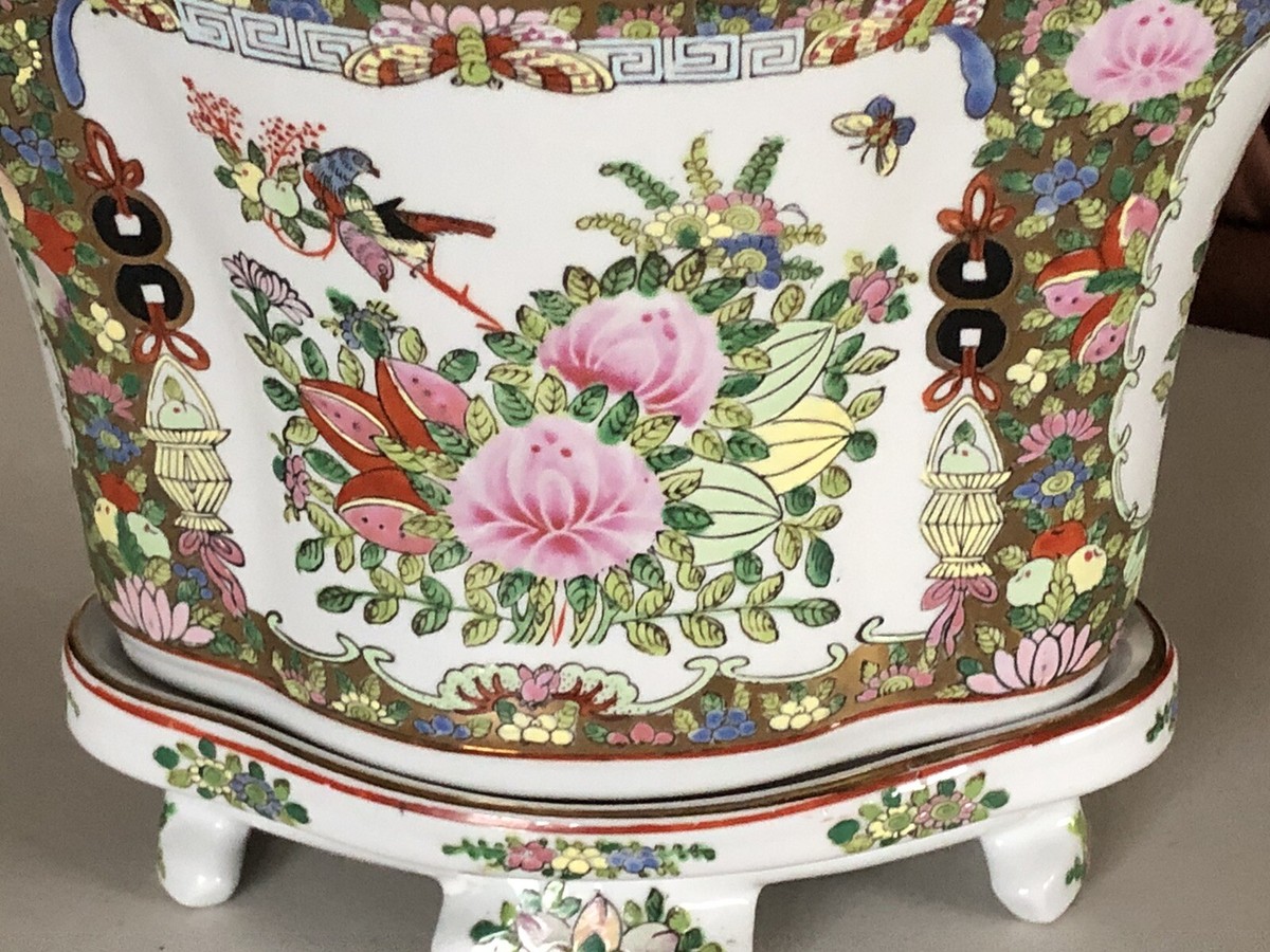 ローズファミリー VINTAGE FAMILLE ROSE CHINESE 14” PORCELAIN